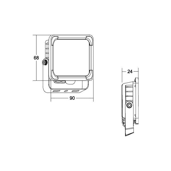 Brumberg Leuchten - Decken-/Wandleuchte LED-Fluter 60811183 10W, 3000K, sw