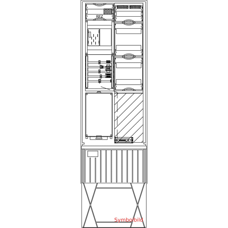 Elsta Mosdorfer - Zähler-Komplettschrank Zähleranschlusssäule ZS341B.S1.12V A340 S1 1Z BKEI 12TE