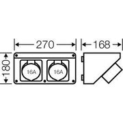 Hensel - Pultsystem FP Connection Box FP CB 211 für den Geräteeinbau