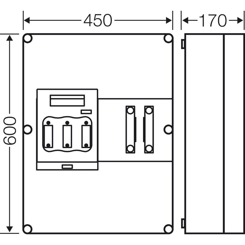 Hensel - Sicherungslasttrennschalter mit Gehäuse Mi-NH-Sich.lasttr.gehäuse Mi 5651 1xNH1, 3p. 250A+PE+N