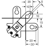 Hensel - Montagezubehör (Schaltschrank) Außenlasche Mi AL 40 (VE4)