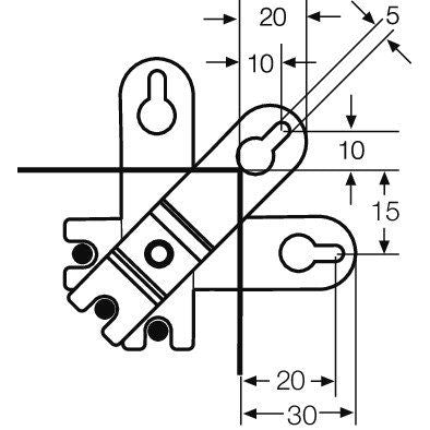 Hensel - Montagezubehör (Schaltschrank) Außenlasche Mi AL 40 (VE4)