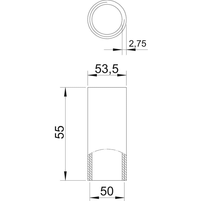 OBO Bettermann - Muffe für Installationsrohre Aluminiumverbindungsmuffe SVM50W ALU mit Gewinde − 20 Stück