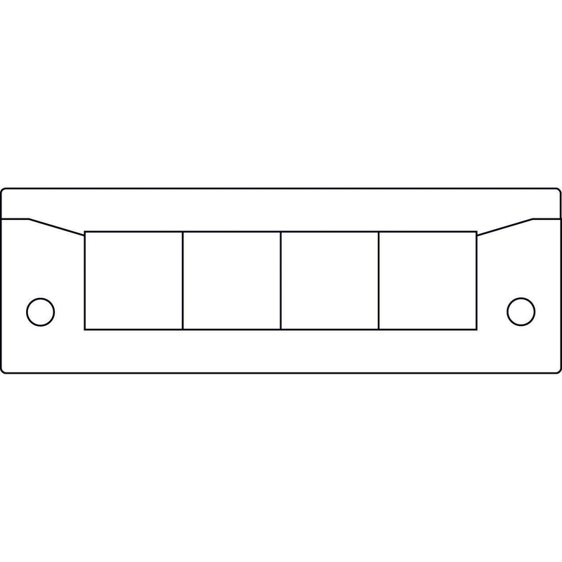 Icotek - Einführungsflansch für Kleingehäuse/Schaltschrank Kabeleinführungsleiste KEL-ER-E 4 − 10 Stück