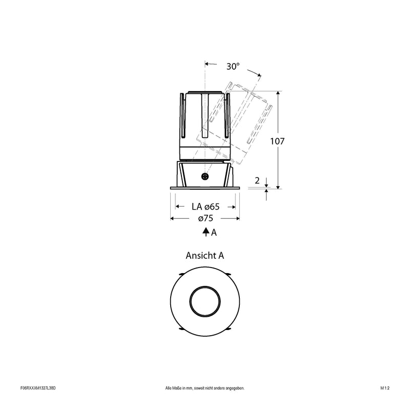 EVN Lichttechnik - Downlight/Strahler/Flutlicht LED-Einbauleuchte modular F06RXXXM1327L38D Konfigurationstype