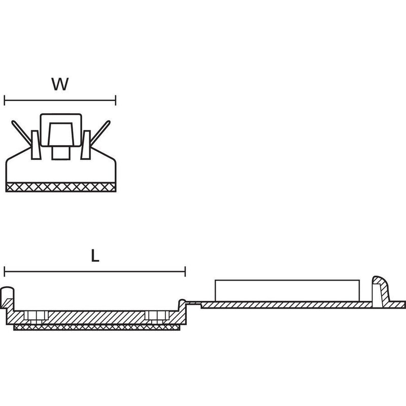 HellermannTyton - Befestigungsschelle für Kabel/Rohre Flachbandkabelhalter FKH25-HIR-BK-C1 − 2000 Stück