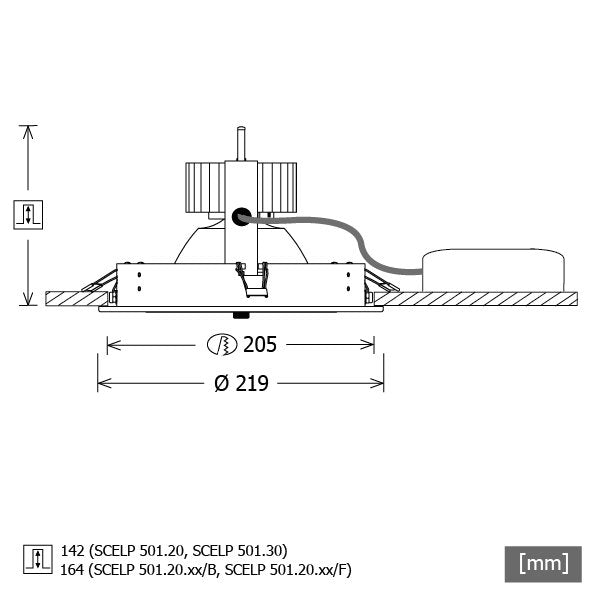 LTS Licht&Leuchten - Downlight/Strahler/Flutlicht LED-Einbaustrahler SCELP 501.2040.35 si Scene5 840 35° D219
