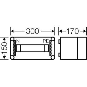 Hensel - Installationskleinverteiler Automatengehäuse Mi 1112 12TE − 1 Stück
