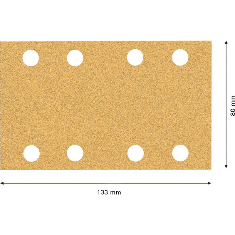 Bosch - Schleifpapier/Schleifvlies EXP Schwingschleifblatt 80 2608901032(VE50) x 133 mm, 8Loch, K60