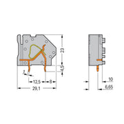 WAGO - Leiterplattenklemme Anreihbare Leiterplattenk. 745-843 6mm² − 50 Stück
