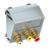 OBO Bettermann - Einsatz/Abdeckung für Kommunikationstechnik Multimediaträger MTS-12R F AL1 45x45mm alu lackiert