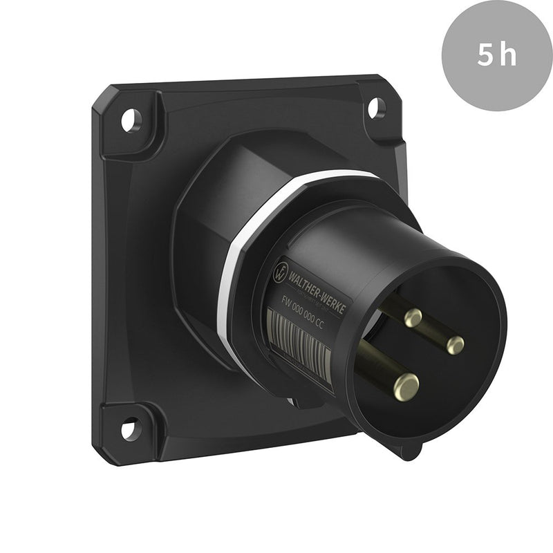 Walther Werke - CEE-Gerätestecker (IEC 60309) CEE NEO Anbaugerätestecker FW713305SK schräg 16A 3P 5h