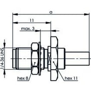 Telegärtner - Koax-Steckverbinder SMA-Einbaubuchse Cr Au 100024727 G1 (RG-58/U) − 5 Stück
