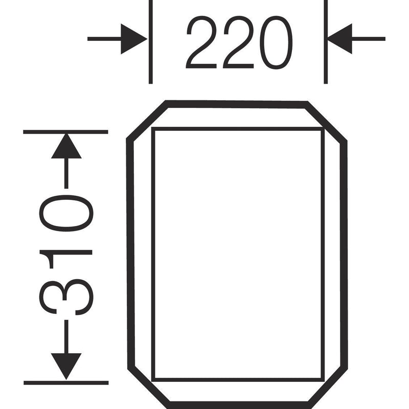 Hensel - Einbauplatte für Befehlsgeräte Abdeckung FP AP 20 Gr.2