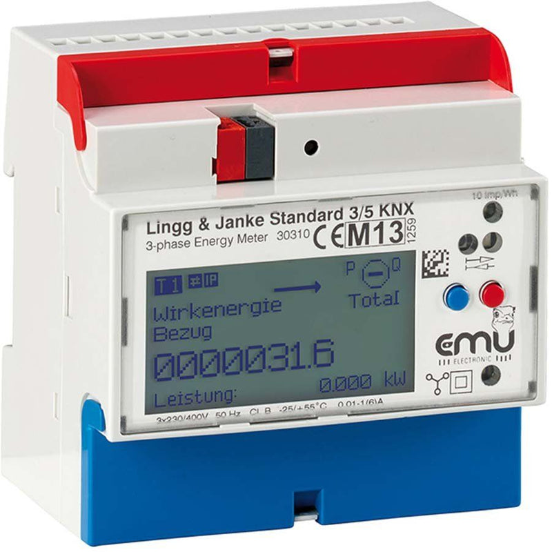 Lingg&Janke - Elektrizitätszähler Energiezähler EZ-EMU-WSTD-D-REG-FW Standard KNX REG 3-P