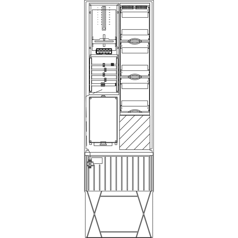 Elsta Mosdorfer - Zähler-Komplettschrank Zähleranschlusssäule ZS341.N5.48 A340 N5 1Z 3.HZ 48TE