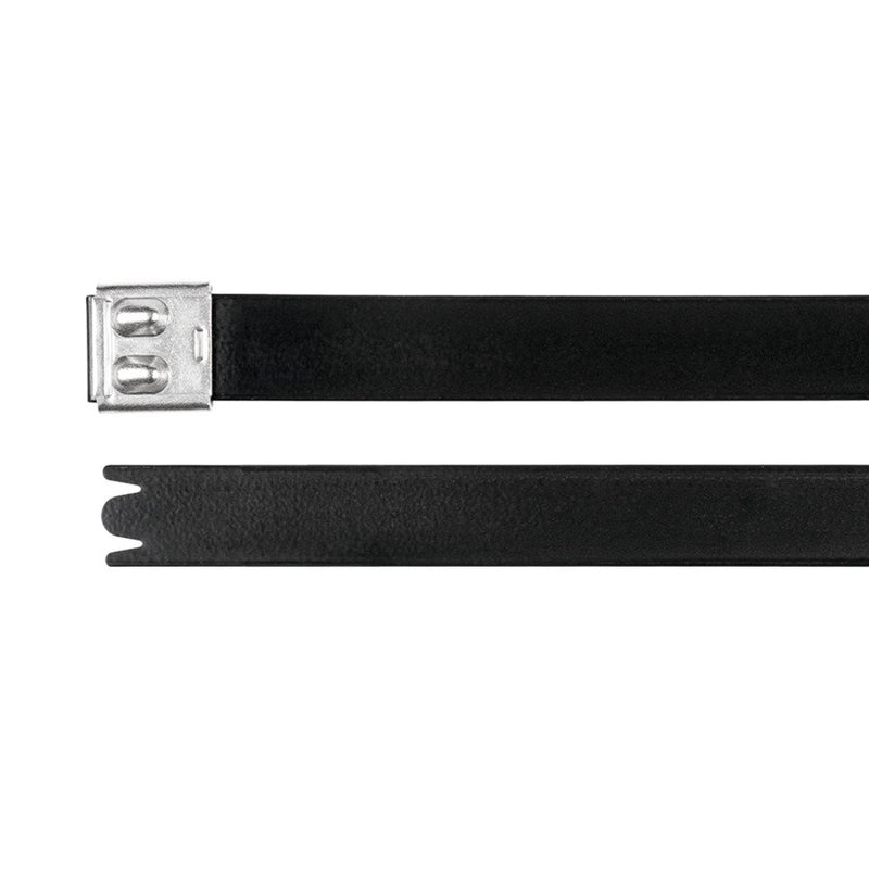 HellermannTyton - Kabelbinder Edelstahlkabelbinder 111-01522(50) 838x1 6 mm schwarz − 50 Stück