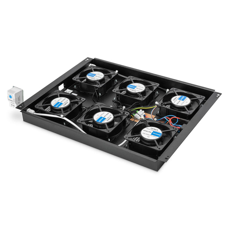 DIGITUS - Lüfter (Schaltschrank) Dachlüftereinheit DN-19 FAN-6-SRV-B 6 Lüfter, RAL 9005