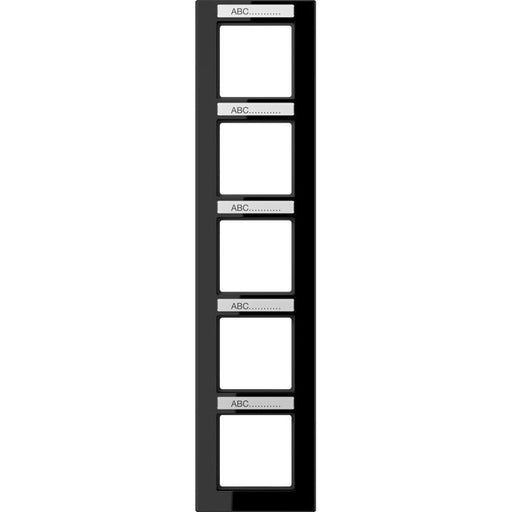 Jung - Abdeckrahmen Rahmen 5-f Schriftf. senkr AC 585 BFNA SW schwarz