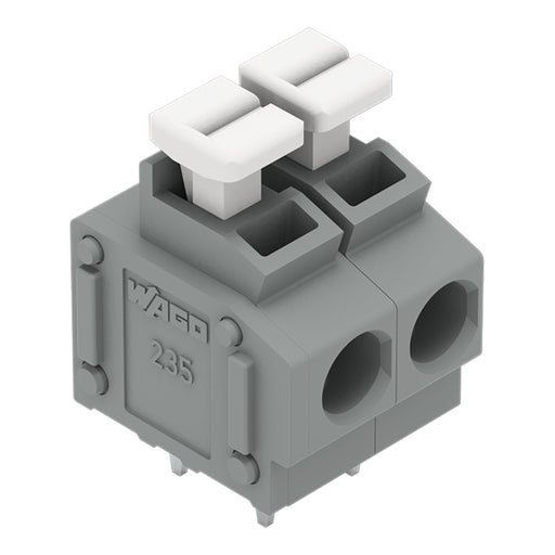 WAGO - Leiterplattenklemme 235-402/332-000 Drücker,1,5mm²,grau − 105 Stück
