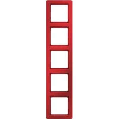 Berker - Abdeckrahmen Rahmen rot, samt 10156062 5-fach
