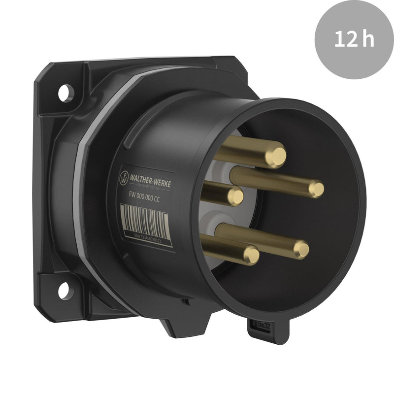 Walther Werke - CEE-Gerätestecker (IEC 60309) CEE NEO Phasenwender FW610512PH gerade 16A5P12h IP54 − 10 Stück