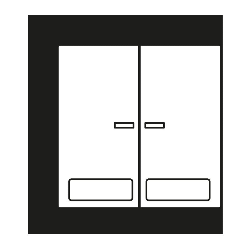 Jung - Abdeckung/Bedienelement für Installationsschalterprogramme Wippe Licht./Schriftf.ws LS 995 NA KO5 für Schalter/Taster