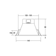 Brumberg Leuchten - Downlight/Strahler/Flutlicht LED-Einbaudownlight 32027073 3000K/4000K/5700K