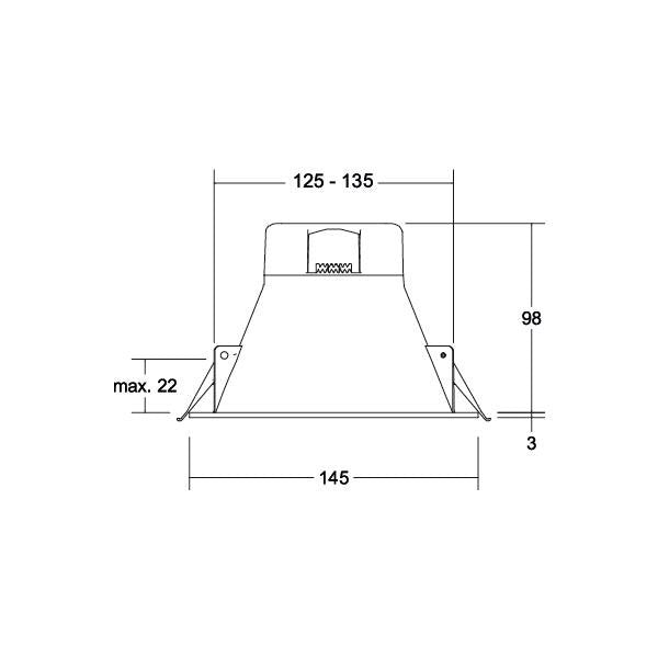 Brumberg Leuchten - Downlight/Strahler/Flutlicht LED-Einbaudownlight 32027073 3000K/4000K/5700K
