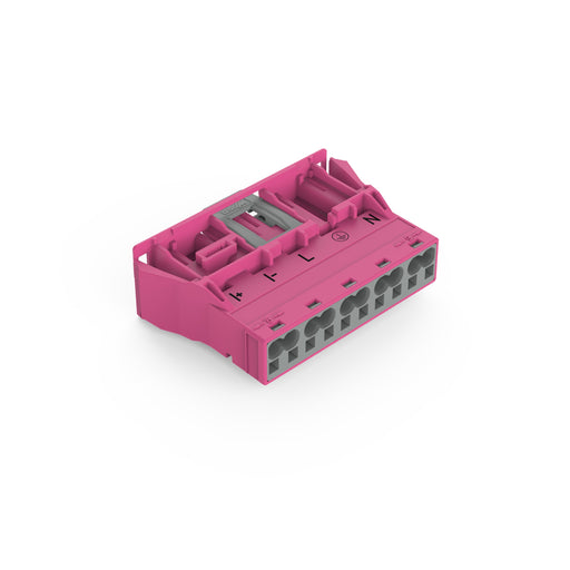 WAGO - Geräteanschluss für steckbare Gebäudeinstallation Snap-In-Stecker 770-795/080-000 5-polig,Kod. B,pink − 50 Stück