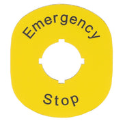 ABB Stotz S&J - Tastenplatte für Befehls- und Meldegeräte Schild MA6-1101 Emergency Stop