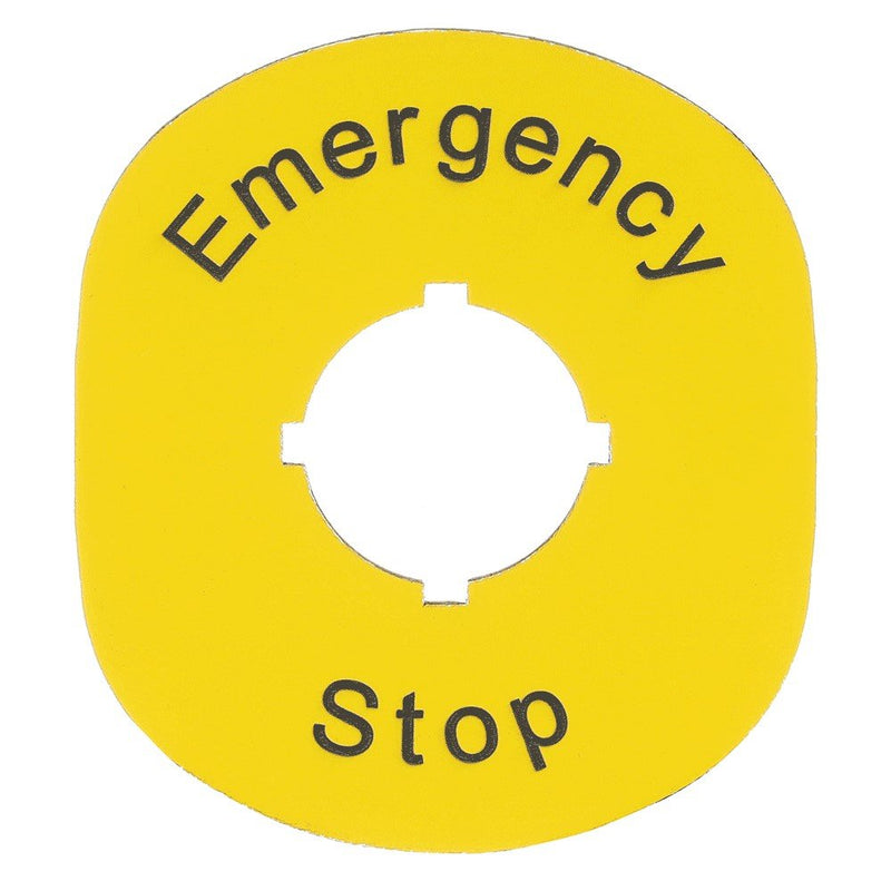 ABB Stotz S&J - Tastenplatte für Befehls- und Meldegeräte Schild MA6-1101 Emergency Stop