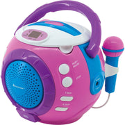 Soundmaster - CD-Player portable Kinder-CD-Spieler KCD1600PI Pink-bl Mikrofon,Sing-a-long − 2 Stück