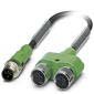 Phoenix Contact - Konfektioniertes Sensor-Aktor-Kabel Sensor-/Aktor-Kabel SAC-4PY-MS #1436204 4-pol.RAL7021 0,3m