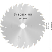 Bosch - Kreissägeblatt PRO Wood Kreissägeblatt, 2608640680 250 x 3,2 x 30 mm
