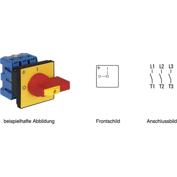 Kraus&amp;Naimer - Lastschalter Hauptschalter Not-Aus KG64B T203/04 E 63A,22KW,3pol.  − 1 Stück
