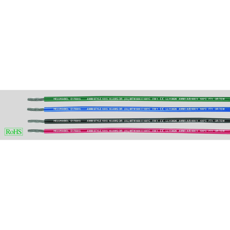 Klimaprime - Aderleitung HEL UL-Style 1015 AWG22 UL-Style1015AWG22 rt rt PVC-Datenleitun − 305 Meter