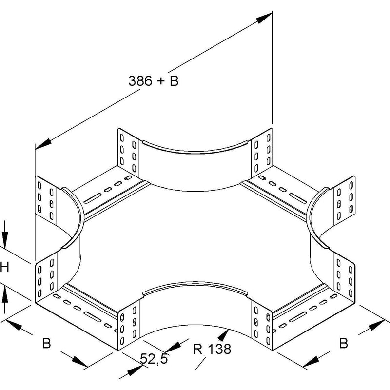 Niedax - Kreuzstück für Kabelrinne Kreuz-Stück RKS 85.100 F