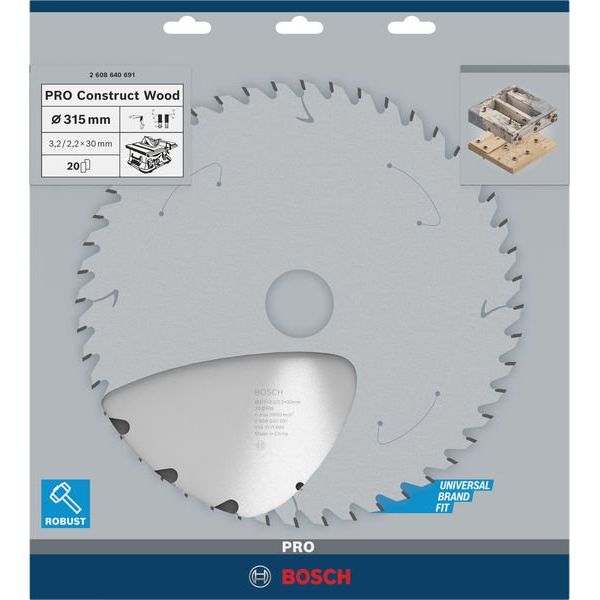 Bosch - Kreissägeblatt PRO Construct Wood 2608640691 Kreissägeblatt 315 x