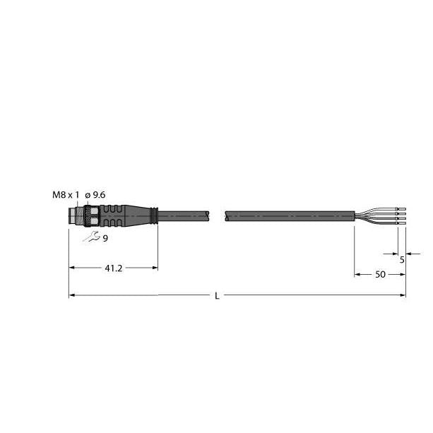 Turck - Konfektioniertes Sensor-Aktor-Kabel Aktuator- u. Sensorleitung PSG4M-5/TXG PUR − 1 Stück