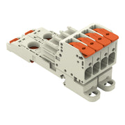WAGO GmbH & Co. KG - Ein- und mehrpolige Klemmenleiste 1-Leiter-Federleiste 831-1104/306-000 Push-inCAGECLAMP,lgr − 6 Stück