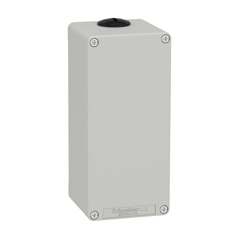 Schneider Electric - Gehäuse für Befehls- und Meldegeräte Leergehäuse XAP, Metall XAPD34 grau, ohne Bohrung