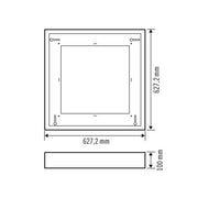 ESYLUX - Mechanisches Zubehör/Ersatzteile für Leuchten Deckenaufbaurahmen PNL 625 UMF II SM WH 625