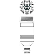 Leuze - Rundsteckverbinder, feldkonfektionierbar (Industriesteckverbinder) Stecker S U-M30-16A-M
