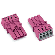 WAGO - Steckverbinder für steckbare Gebäudeinstallation Buchse 4-polig 890-284 Kod. B,pink − 50 Stück