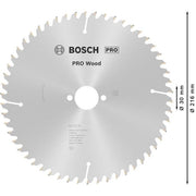 Bosch - Kreissägeblatt PRO Wood Kreissägeblatt, 2608838411 216 x 2,6 x 30 mm