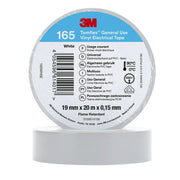 3M - Klebeband PVC Elektro-Isolierband Temflex165 wß19X20 165WH5E