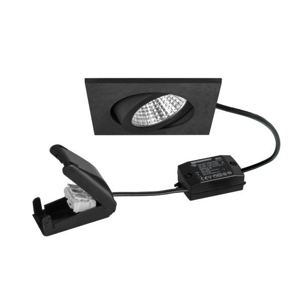 Brumberg Leuchten - Downlight/Strahler/Flutlicht LED-Einbaustrahler 230V 38465183 3000K, sw