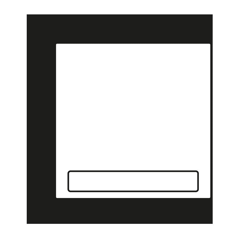 Jung - Abdeckung/Bedienelement für Installationsschalterprogramme Wippe 1fach m. Schriftfeld LC 990 NA 209
