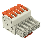WAGO GmbH & Co. KG - Ein- und mehrpolige Klemmenleiste 1-Leiter-Federleiste 831-1105/322-000 Push-inCAGECLAMP,lgr − 12 Stück